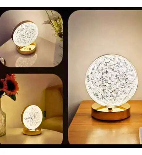 Crystal Round LED Table Lamp