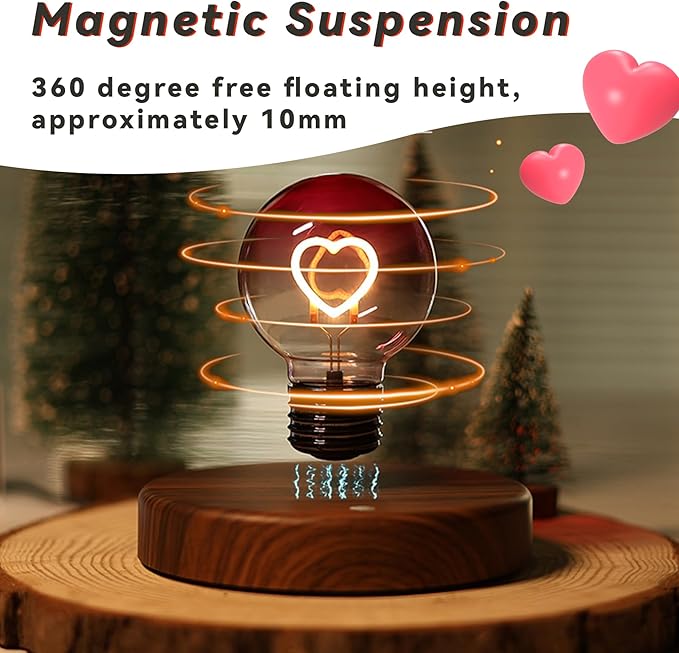 Levitating Heart LED Bulb Lamp © Ⓢ